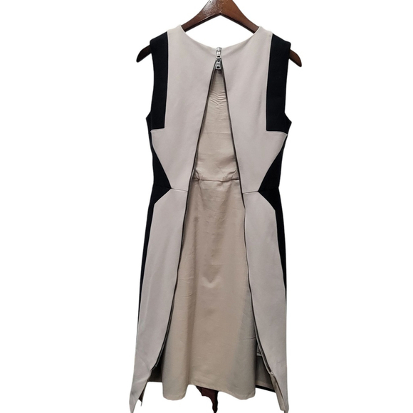 BCBGMAXAZRIA Evelyn Fully Lined Colorblocked Knee-length Dress Size 4 Pre-owned - Picture 8 of 10